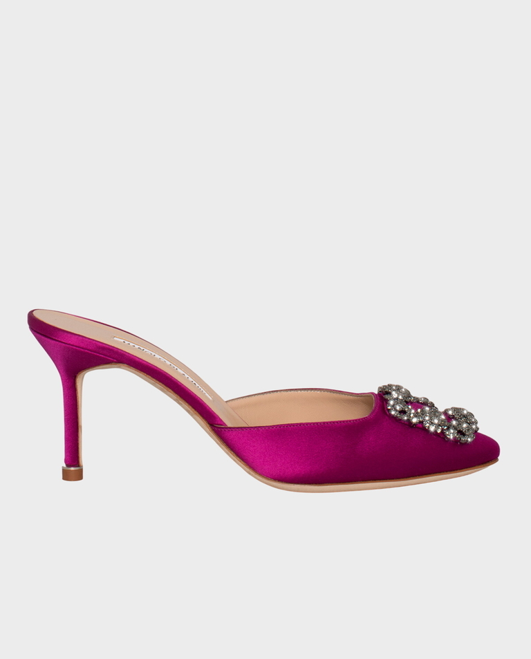 MANOLO BLAHNIK Розовые мюли Hangisi