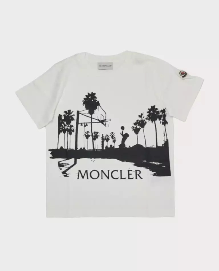 MONCLER KIDS Футболка з принтованої бавовни