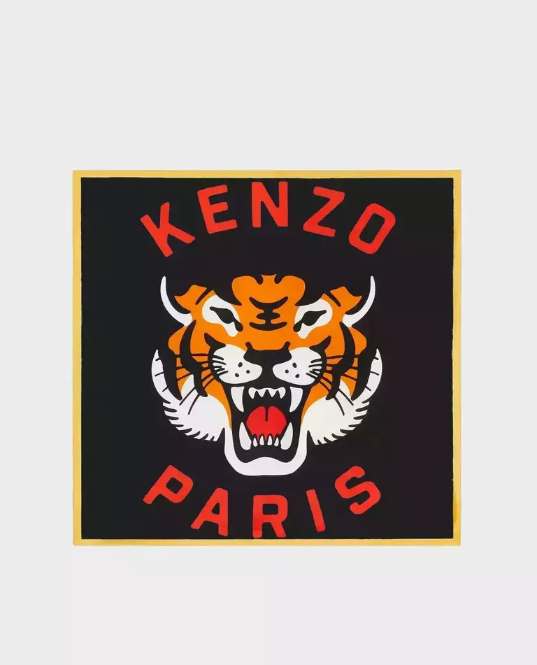 KENZO Чорний шовковий шарф