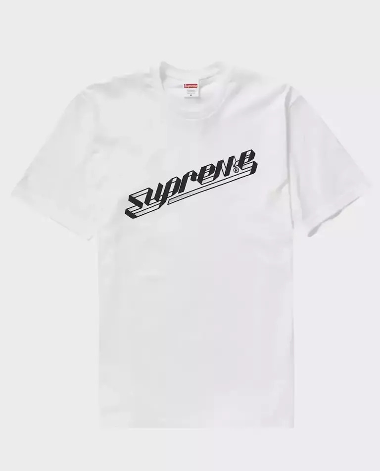 SUPREME White Banner Tee Білий