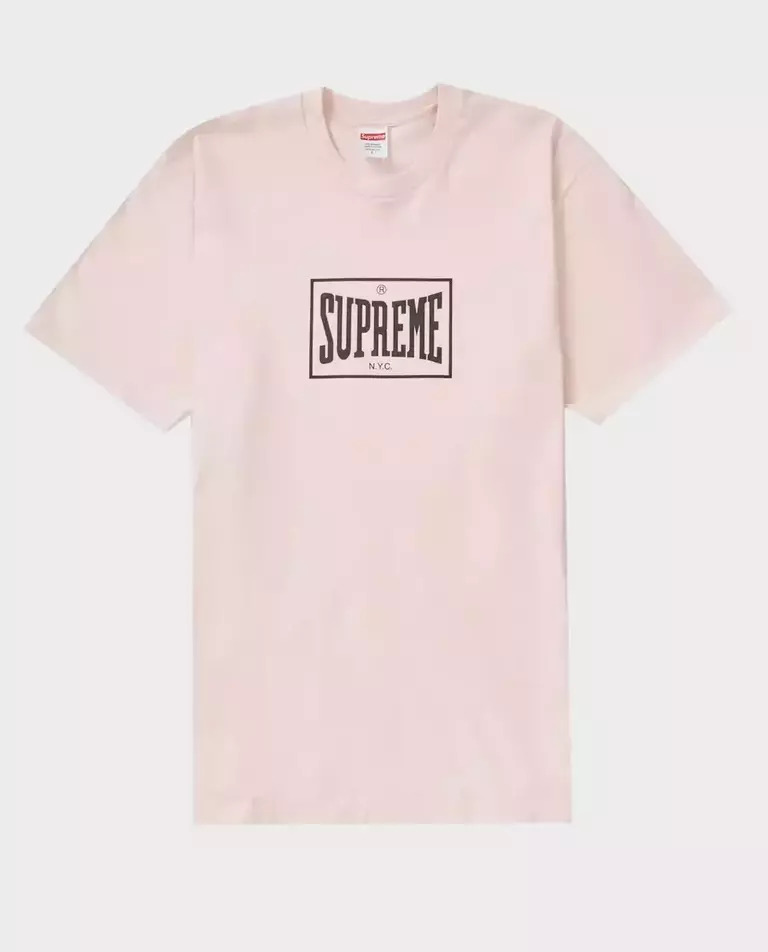 SUPREME Pink Warm Up Tee фиолетовый 