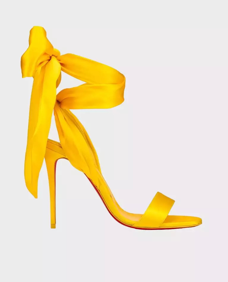 Сандалі на шпильці 10 см CHRISTIAN LOUBOUTIN Yellow Du Desert