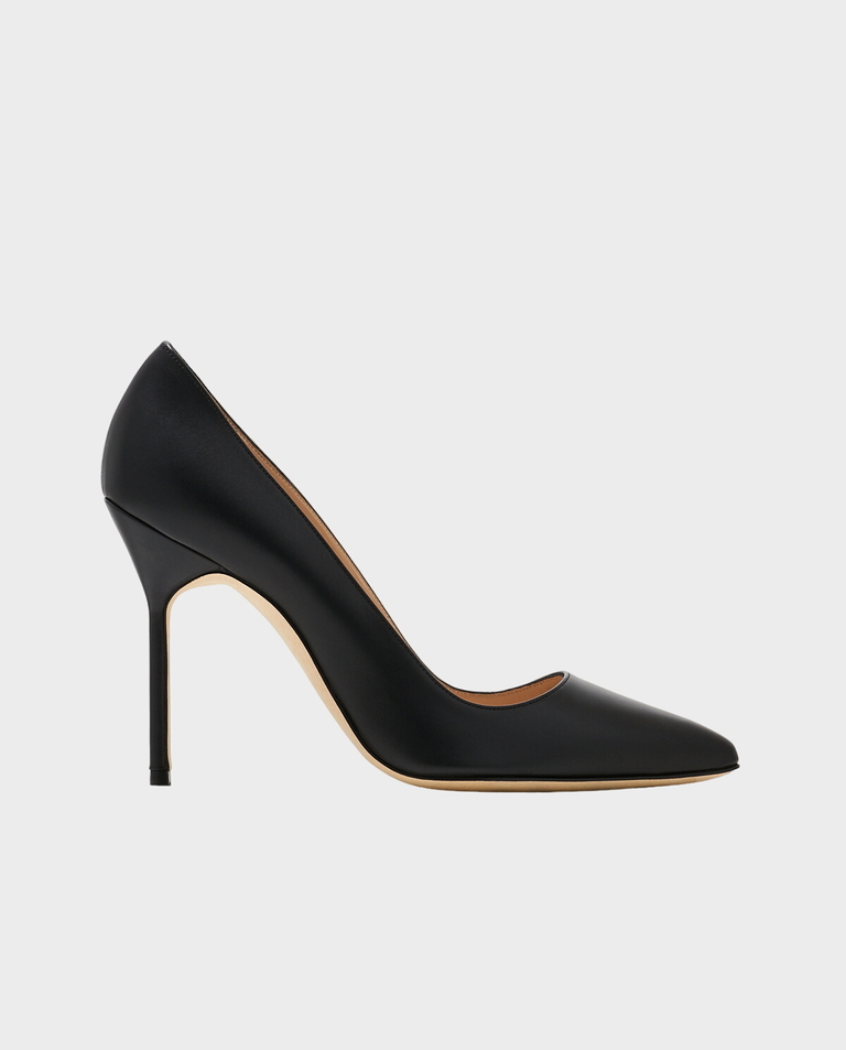 MANOLO BLAHNIK Черные шпильки BB Calf 10,5 см