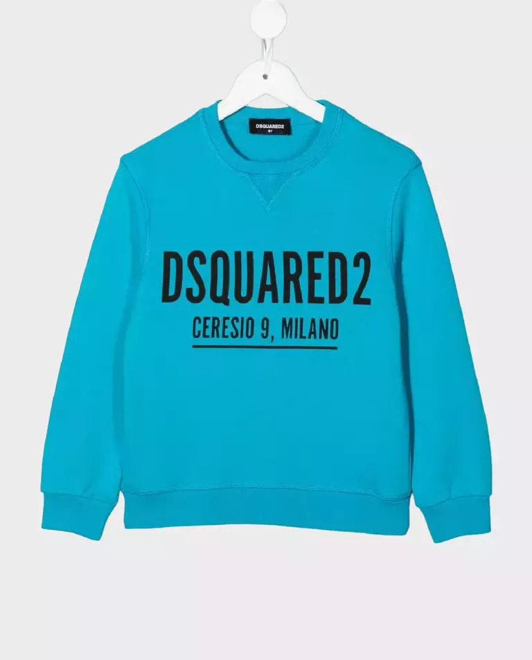 DSQUARED2 KIDS Синій світшот з контрастним принтом 4-14 років