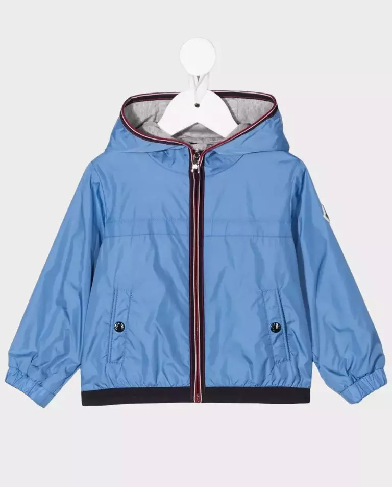 Синя куртка з капюшоном MONCLER KIDS