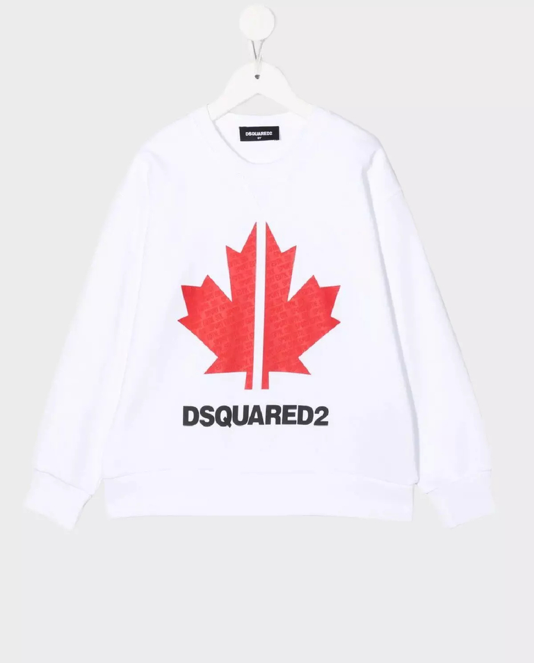 DSQUARED2 KIDS Білий світшот з логотипом 4-16 років