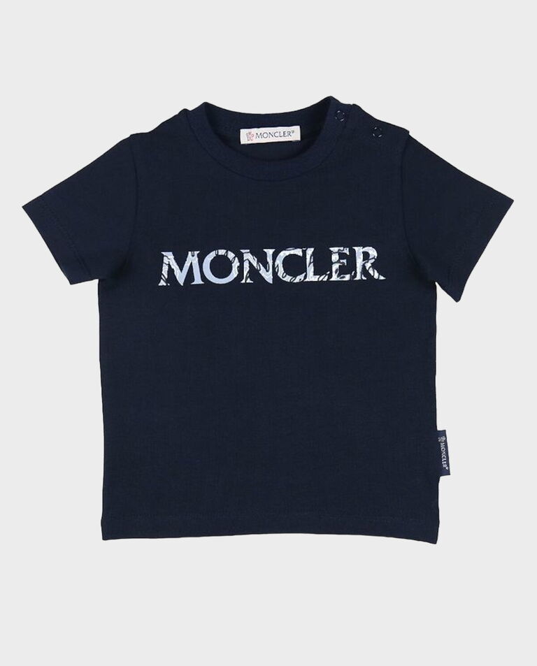 Футболка від MONCLER KIDS темно-синя з логотипом