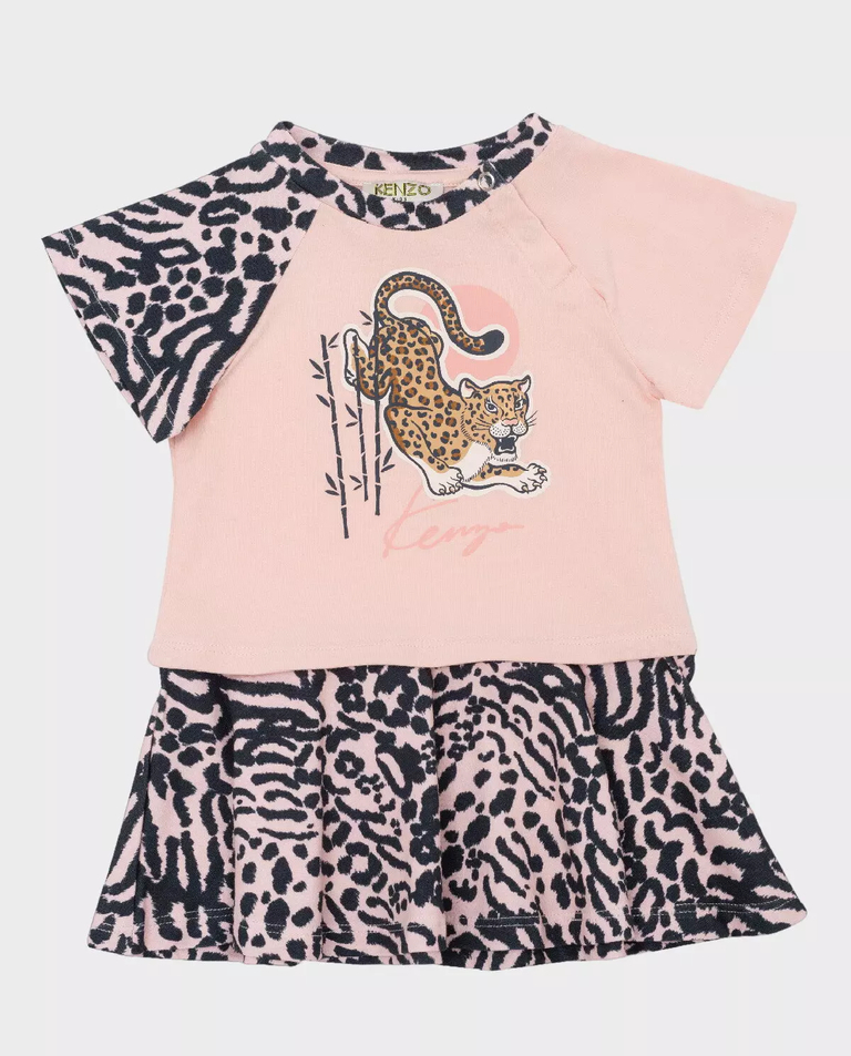 KENZO KIDS Бавовняна сукня з тваринами 0-4 роки