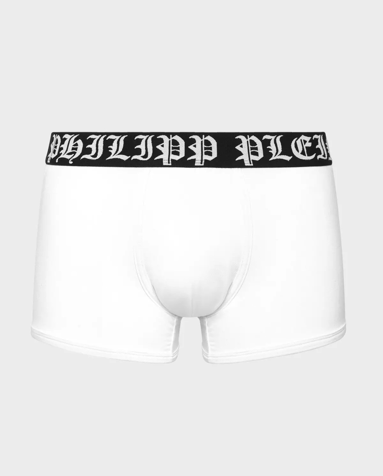 Белые хлопковые трусы-боксеры PHILIPP PLEIN