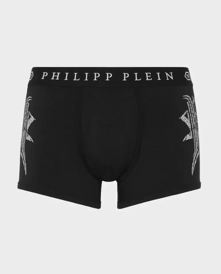 Черные готические трусы-боксеры от PHILIPP PLEIN