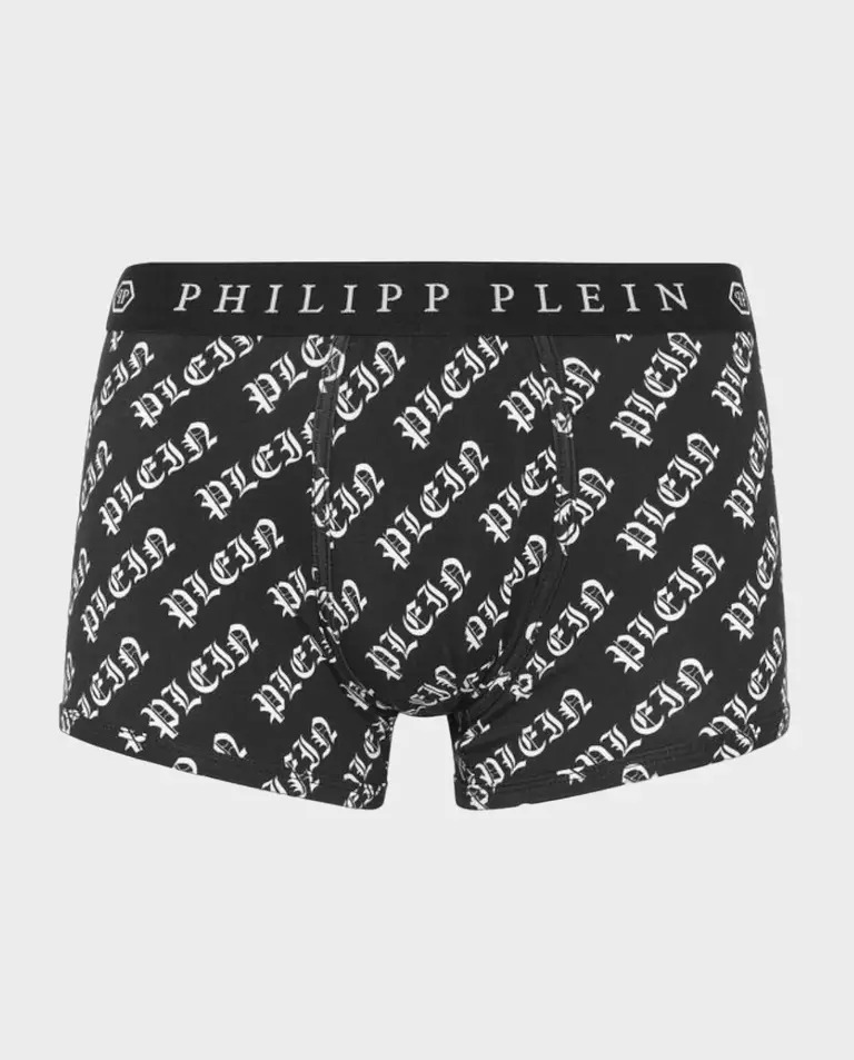 PHILIPP PLEIN Черные трусы-боксеры с готическим логотипом