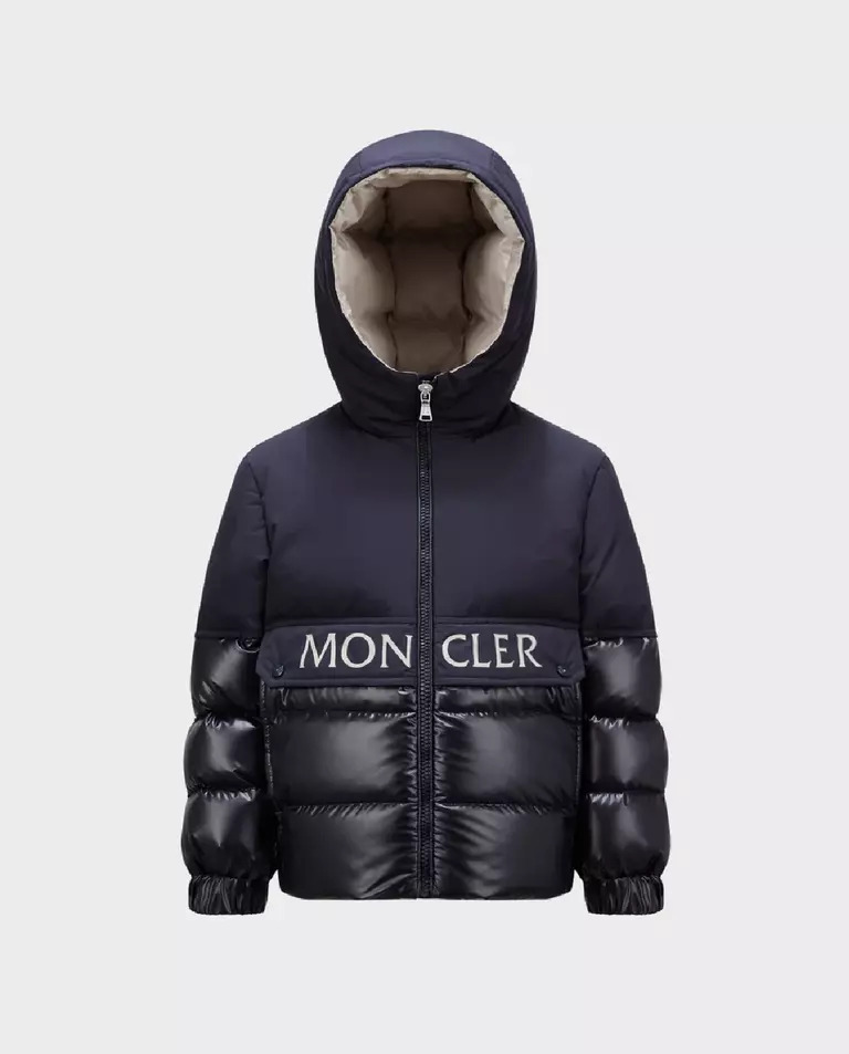 MONCLER KIDS Темно-синя пухова куртка Andres