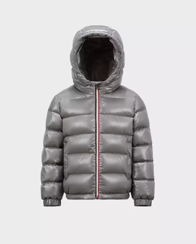 MONCLER KIDS Сірий пуховик Aubert