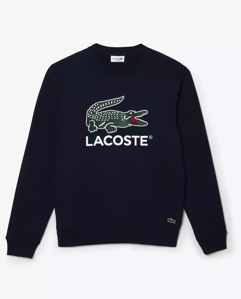 LACOSTE Темно-синя толстовка з крокодилом