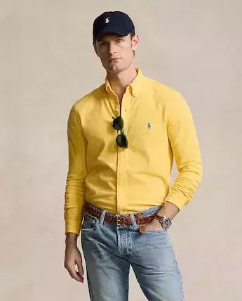 Жовта бавовняна сорочка Regular Fit від RALPH LAUREN