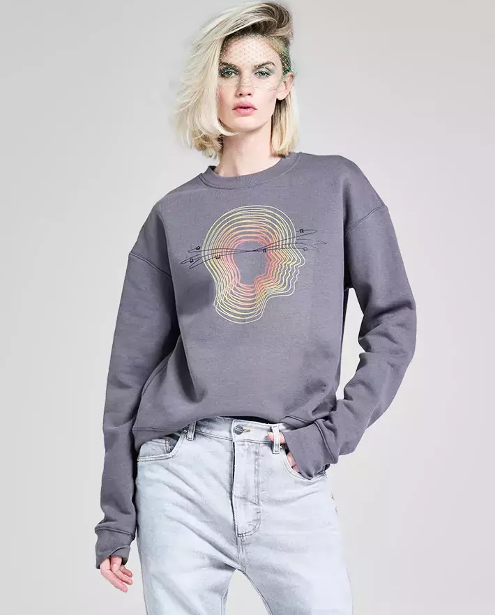 Толстовка ROBERT KUPISZ Grey Revolution Signature Sweatshirt 