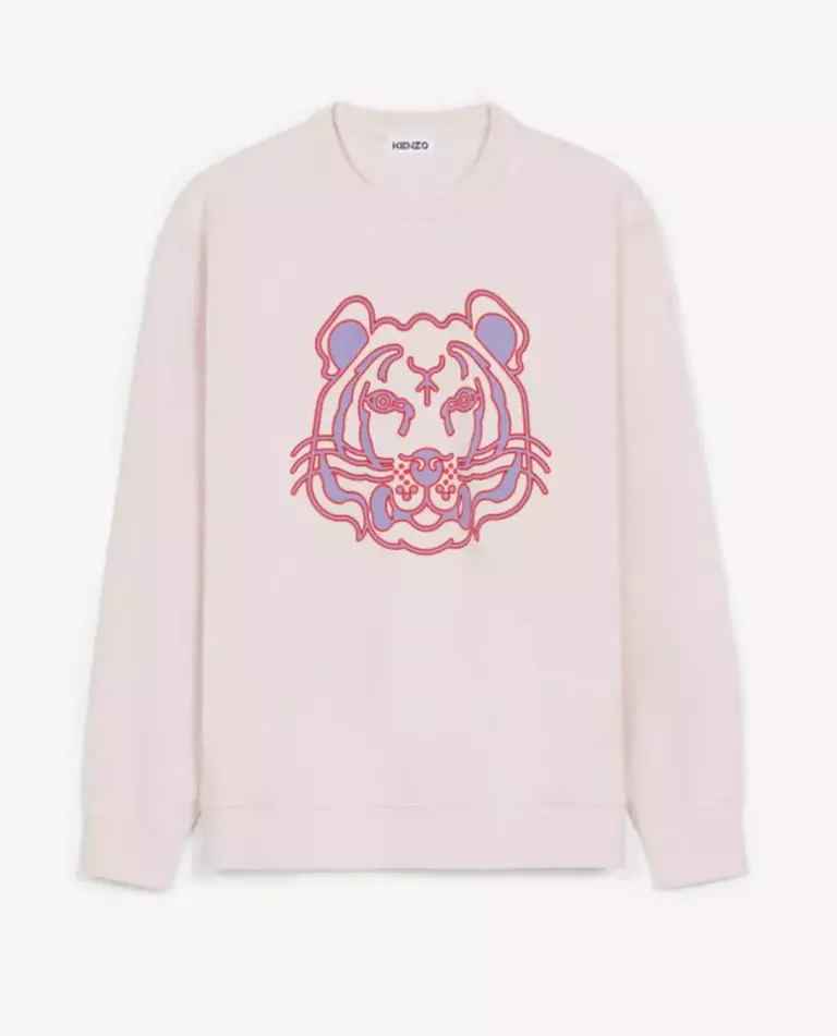 Толстовка с капюшоном KENZO Розовый тигр 