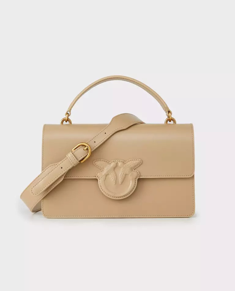 PINKO Beige Love One Classic Light Handbag 