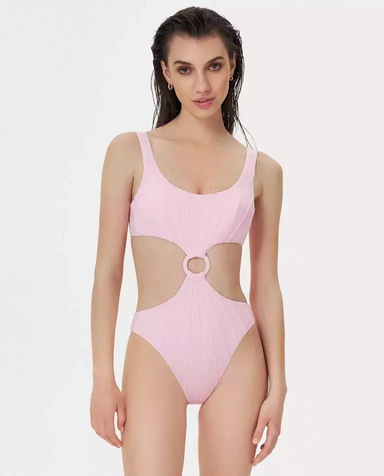 NOIRE SWIMWEAR Рожевий купальник з вирізом