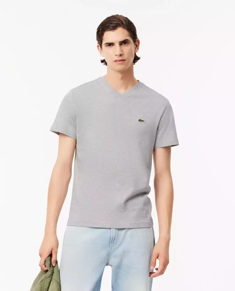 Сіра футболка LACOSTE Regular Fit