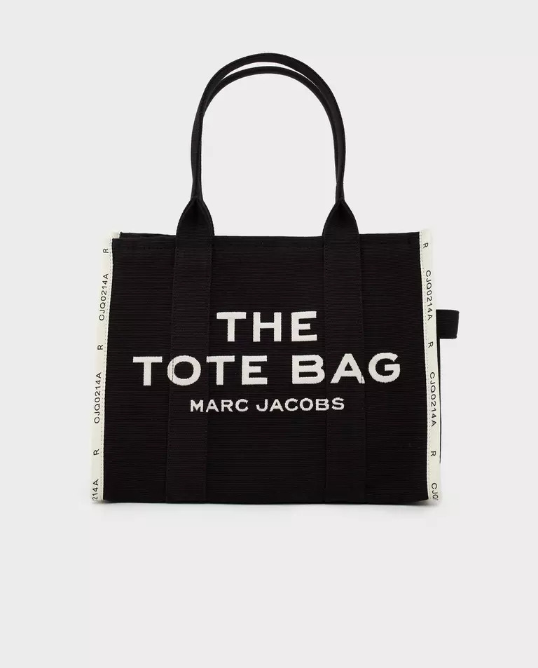 MARC JACOBS Black The Jacquard Large Tote Shoulder Bag MARC JACOBS Black The Jacquard Large Tote Shoulder Bag