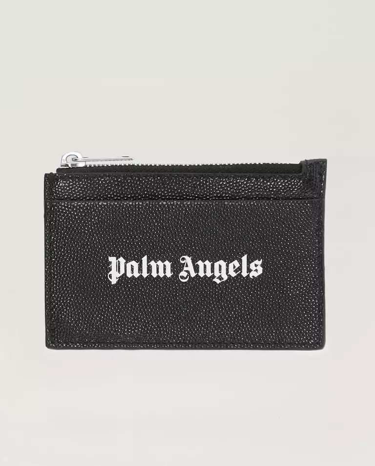 PALM ANGELS Чорний чохол для карток з кишеньковим розміром ONE SIZE