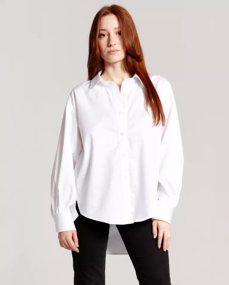 ONE SHIRT Белая рубашка oversize Petite Anna 