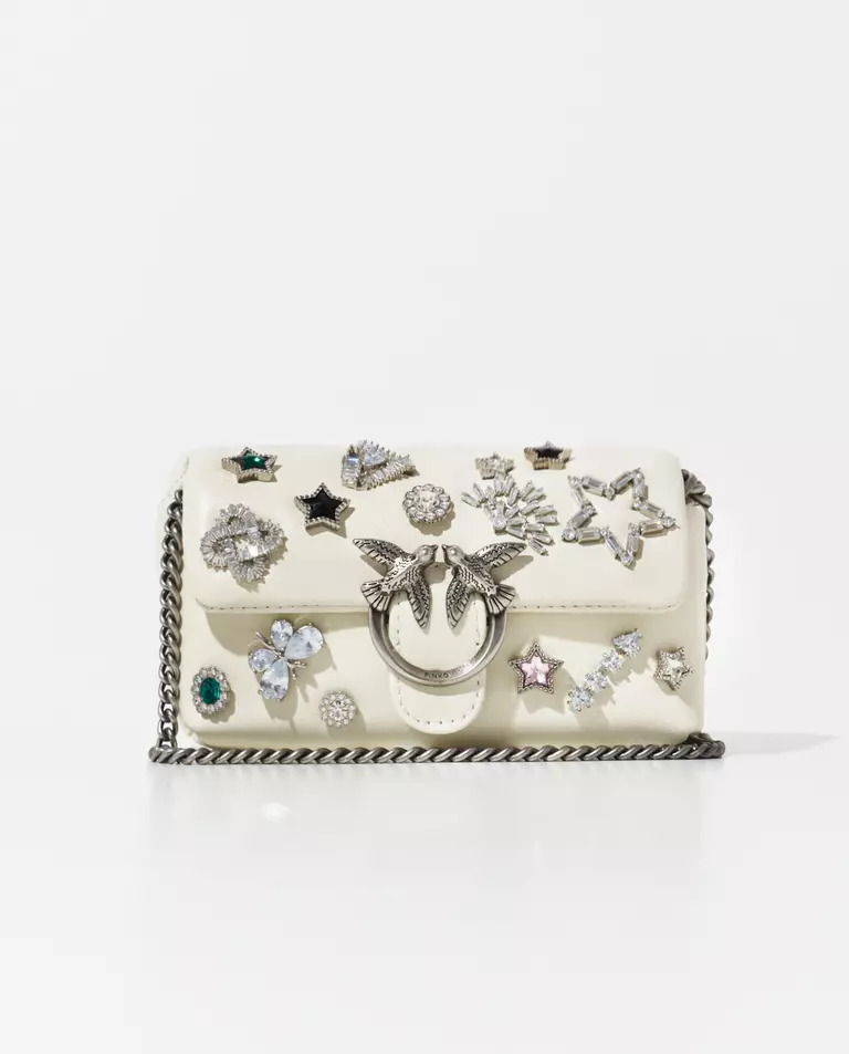 PINKO White Micro Love Bag Puff C