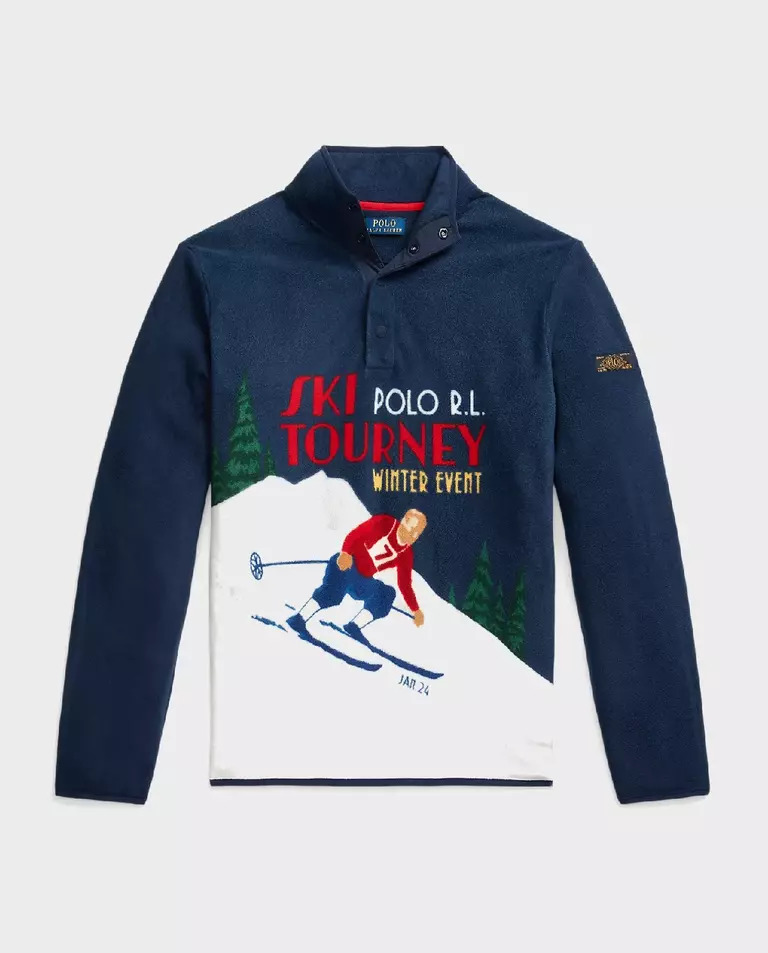 Толстовка из флиса с принтом RALPH LAUREN Skier 