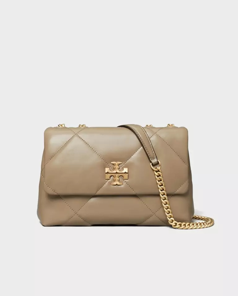 TORY BURCH Коричнева сумочка Kira Diamond Quilt Small Handbag