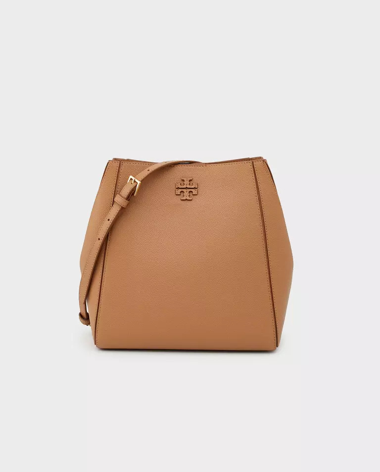 TORY BURCH Коричнева сумка McGraw Bucket Handbag