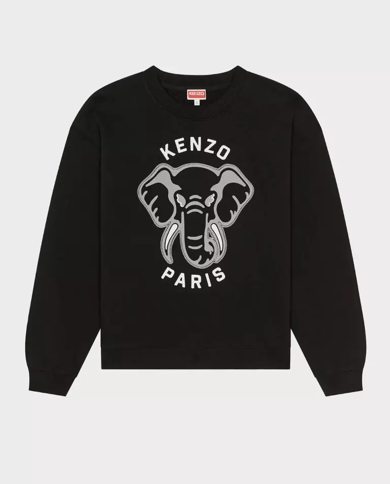 KENZO Чорний світшот з логотипом Varsity Junge