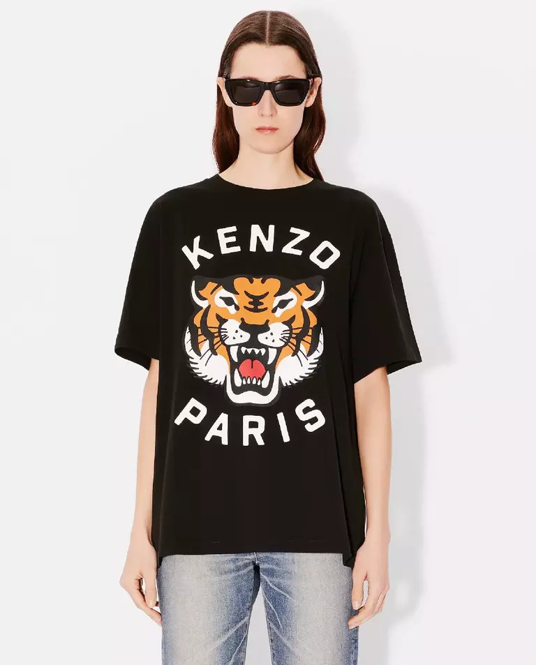 KENZO Черная футболка Lucky Tiger 