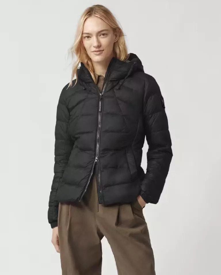 CANADA GOOSE Чорна куртка з капюшоном від Abbott