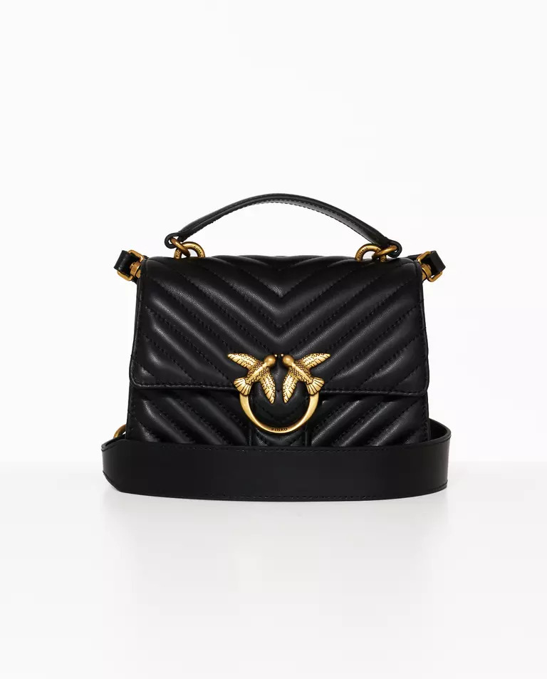 PINKO Чорна сумочка Love One Top Handle Mini Light