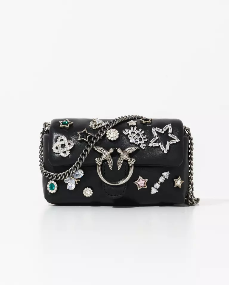 PINKO Black Micro Love Bag Puff C