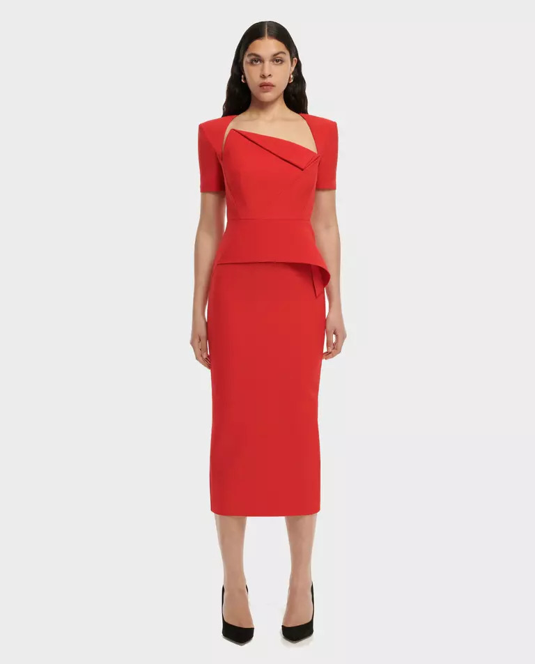 ROLAND MOURET She is Sundayплатье с асимметричным вырезом