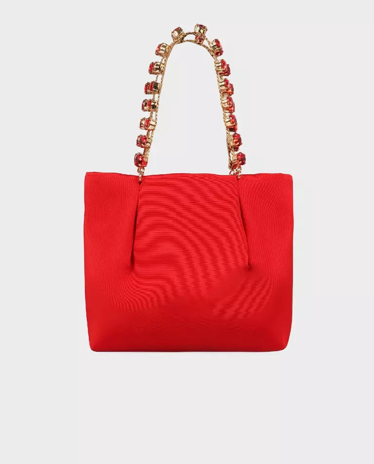 AQUAZZURA Red Galactic Mini Tote Handbag Red Galactic Mini Tote Handbag