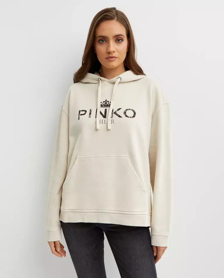 Толстовка з капюшоном PINKO Cream