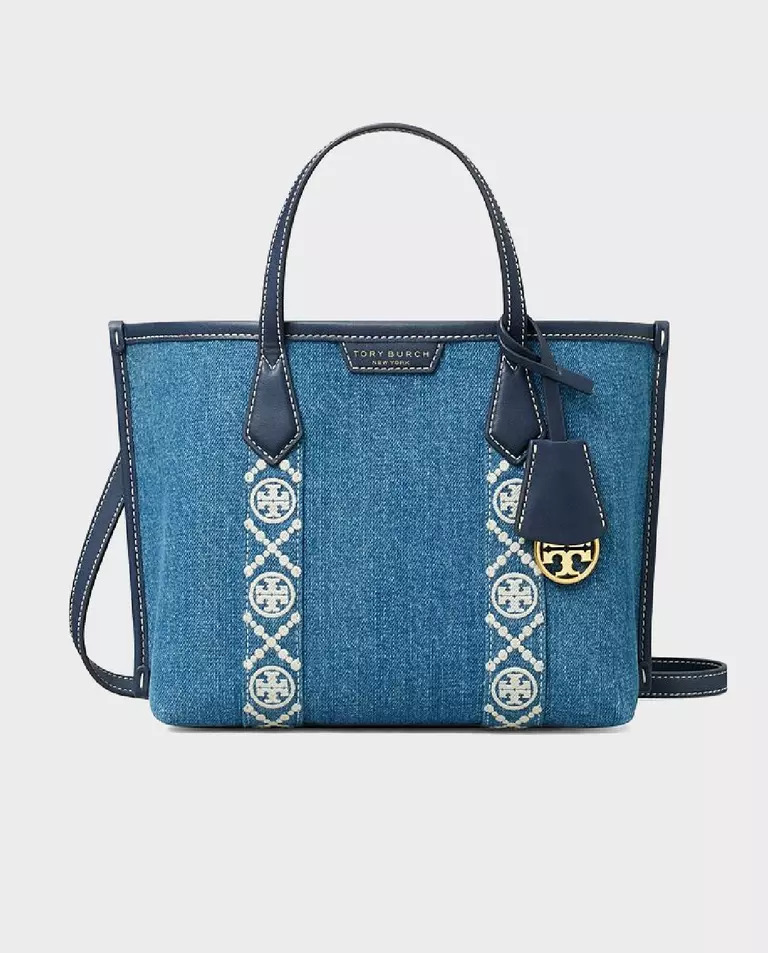 TORY BURCH Синяя джинсовая сумка Perry маленькая 