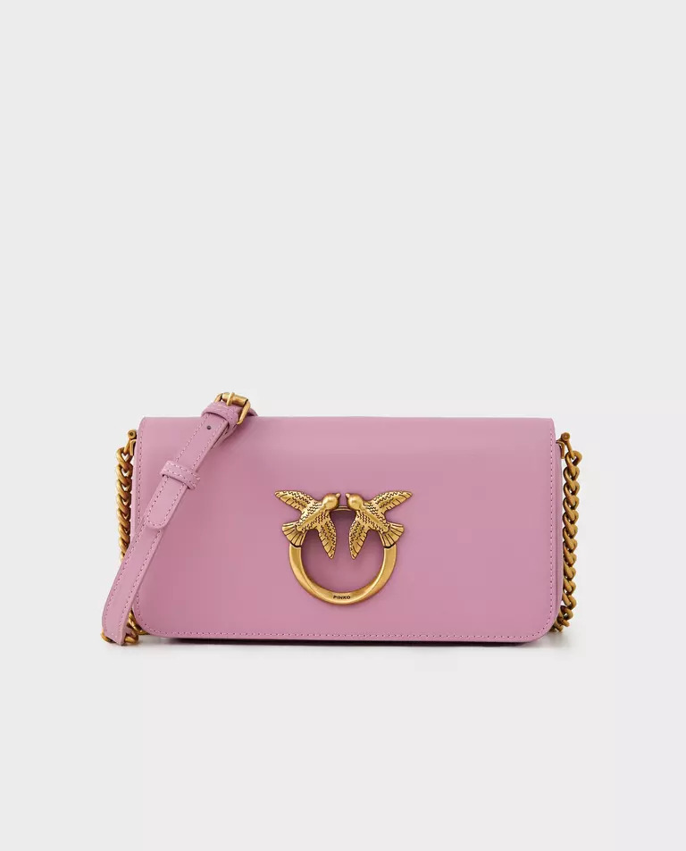 PINKO Pink Love Click Baguette Mini Handbag