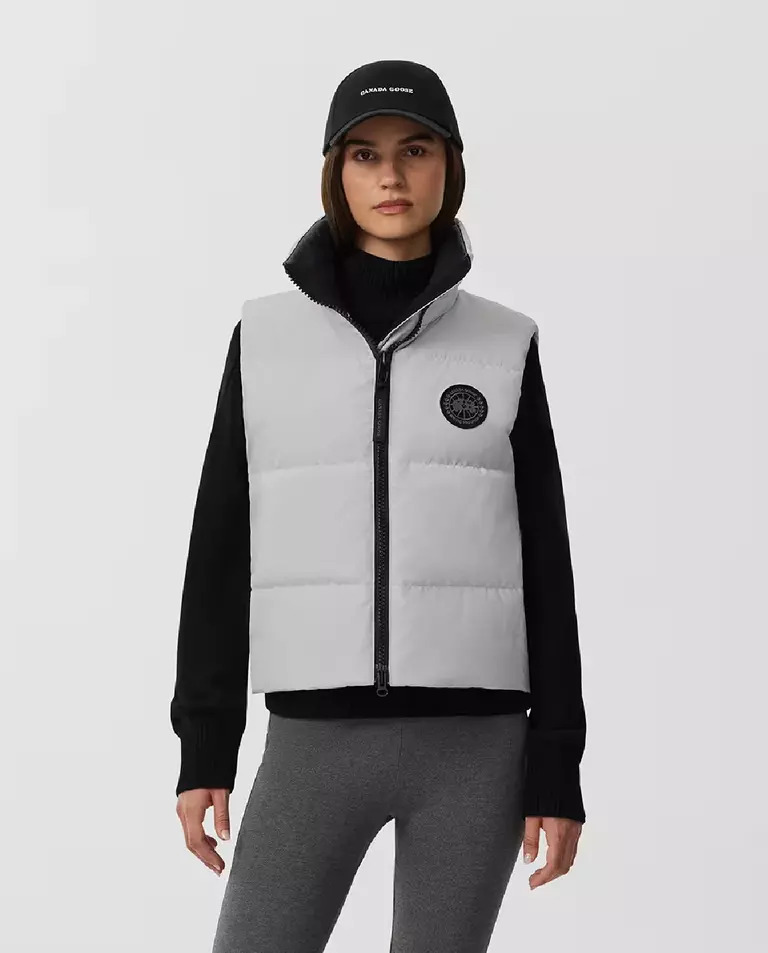 CANADA GOOSE Сріблястий пуховий жилет Grandview