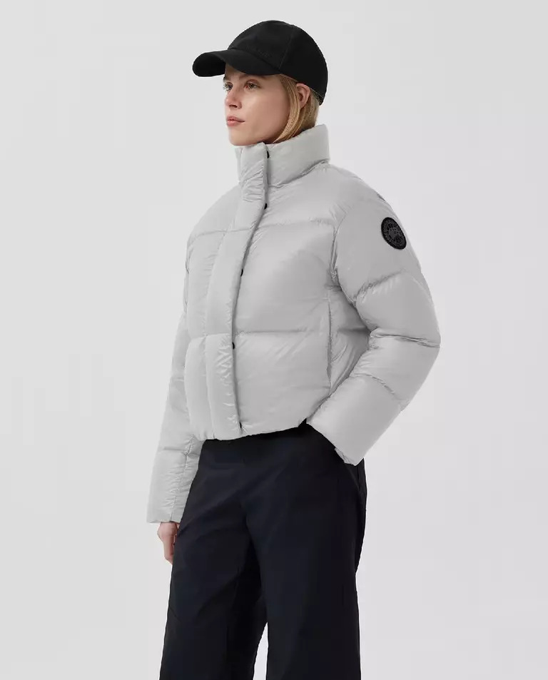 CANADA GOOSE Срібна пухова куртка Cypress