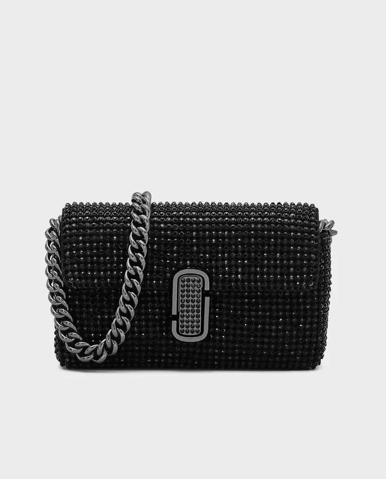 MARC JACOBS Чорна сумочка з кристалами та стразами J Marc Mini