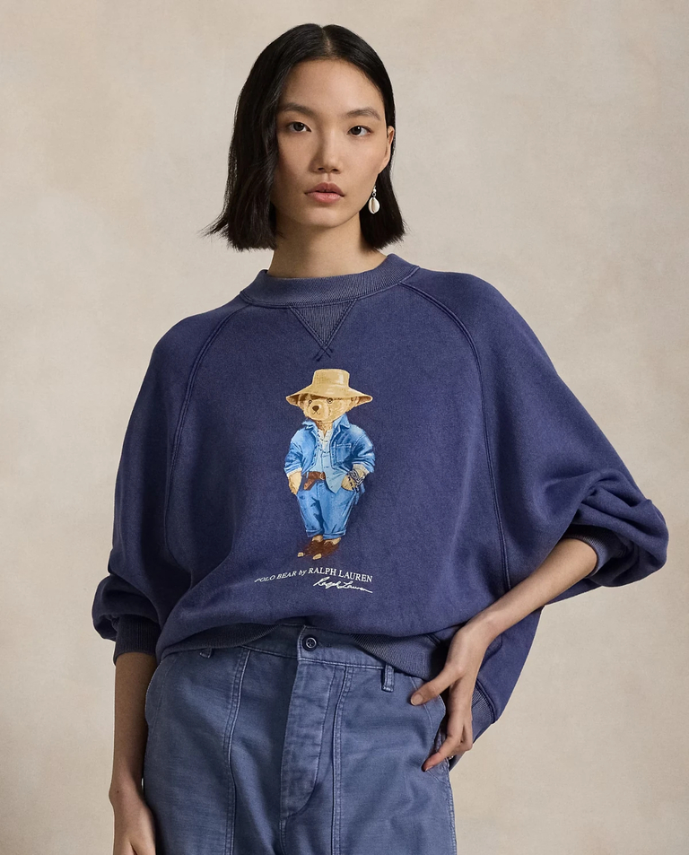 RALPH LAUREN Темно-синя толстовка oversize