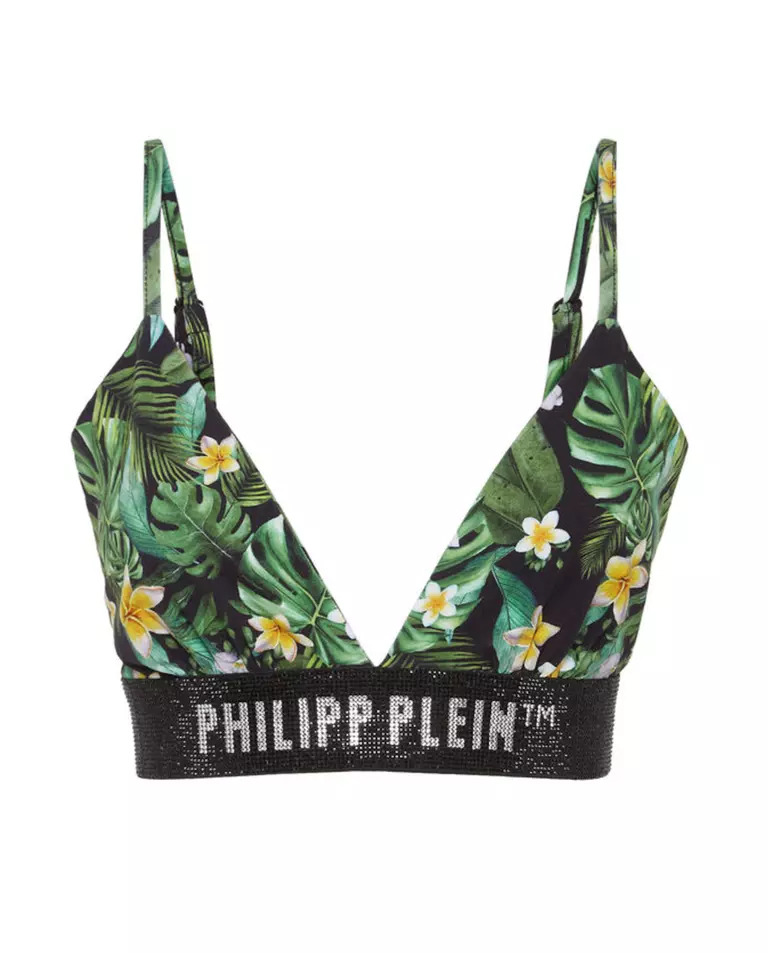 Бюстгальтер із зеленим принтом PHILIPP PLEIN Hawaii