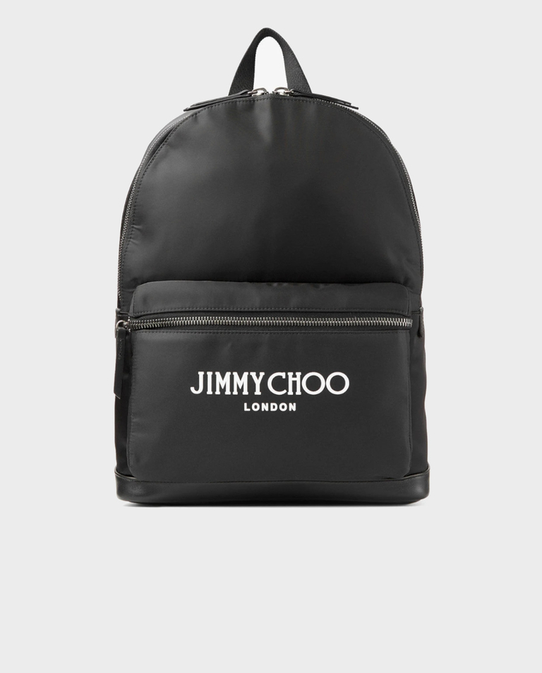 JIMMY CHOO Чорний рюкзак з контрастним логотипом