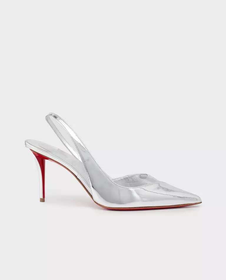 Серебряные насосы Postich 80 от CHRISTIAN LOUBOUTIN