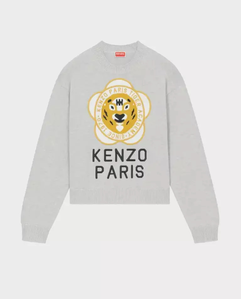 Сірий джемпер з логотипом KENZO