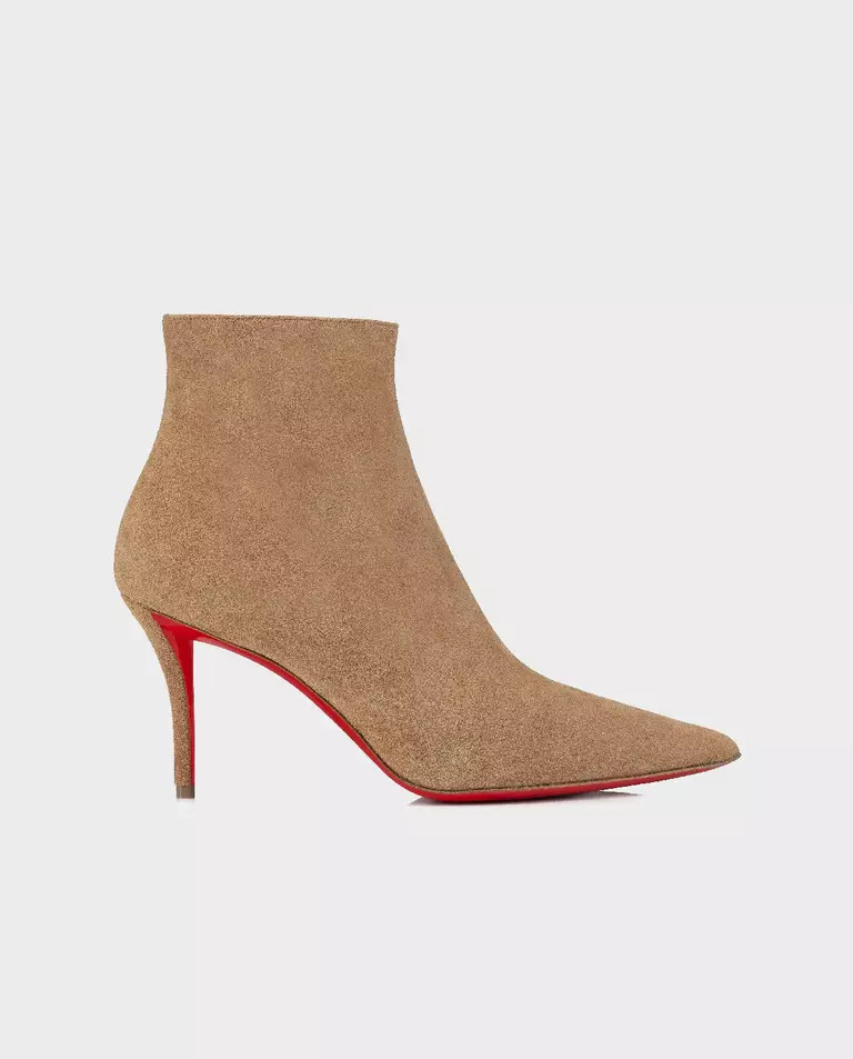 CHRISTIAN LOUBOUTIN Бежевые сапоги на шпильке So Apostropha